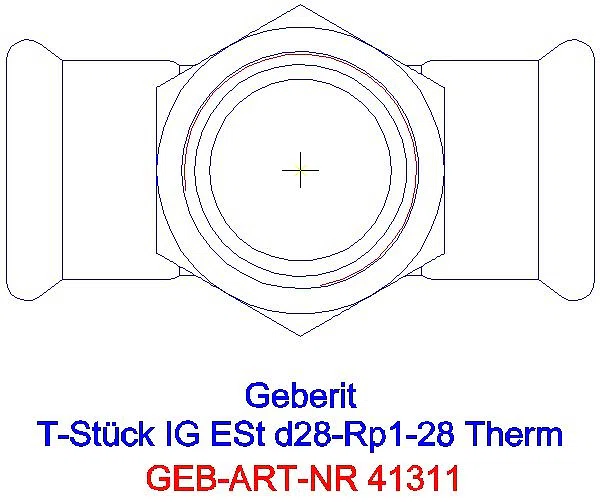GE Mapress Therm T-Stück mit IG d28-Rp1-28_41311_G