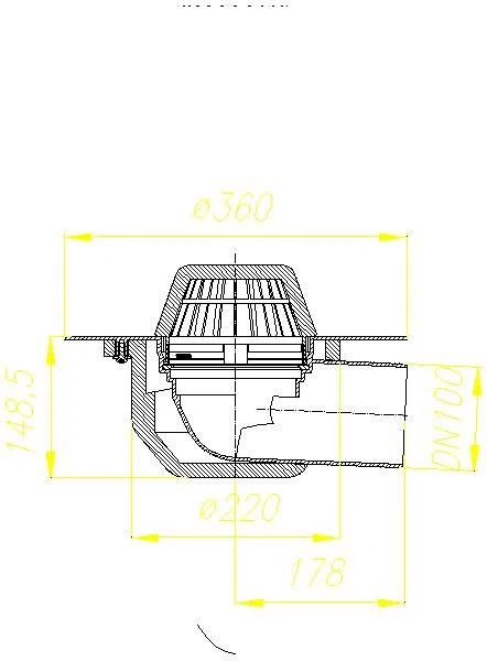 DALLMER Dachablauf 64 PVC, DN 100