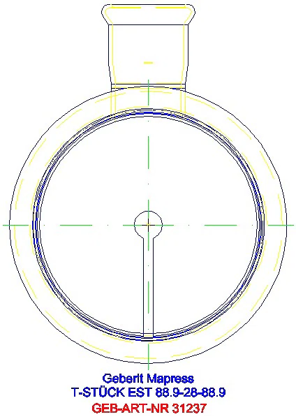 GE Mapress Edelstahl T-Stück reduziert d88,9-28-88,9_31237_L