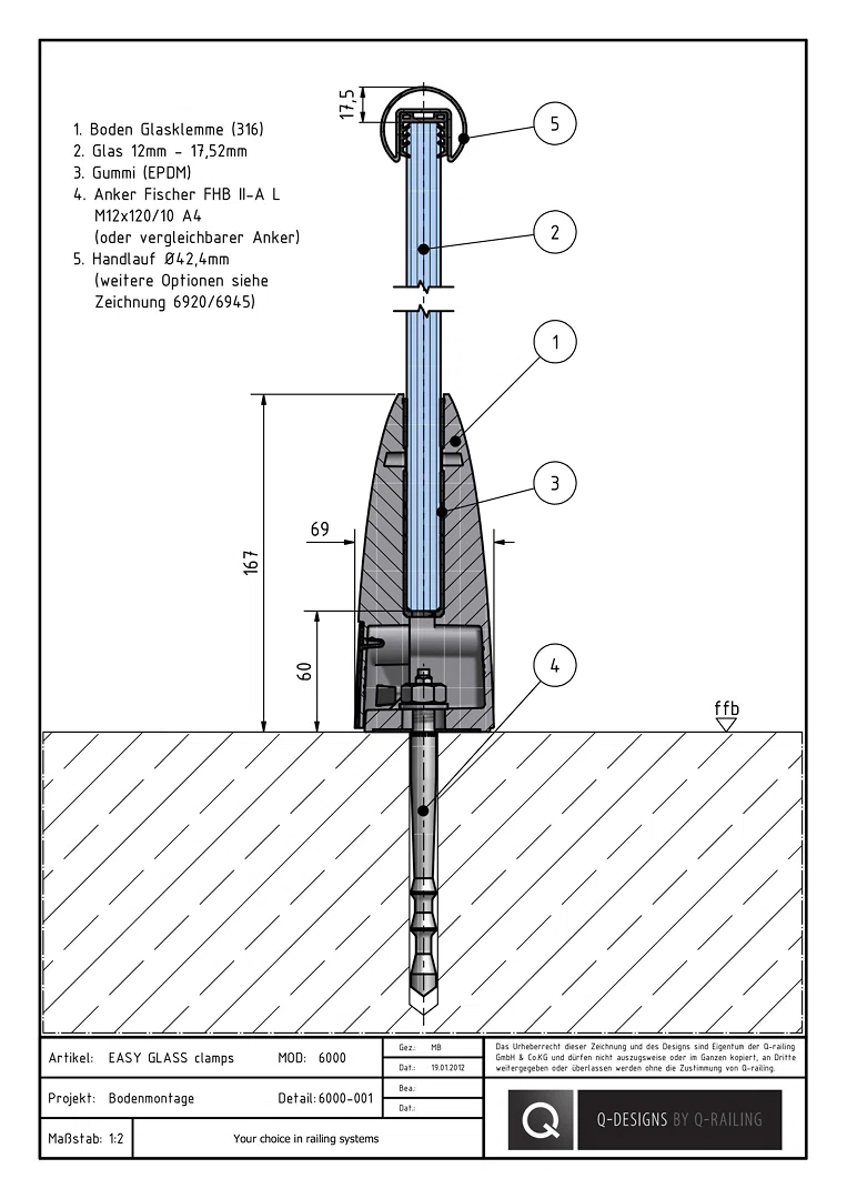 EASY GLASS clamps 6000-001