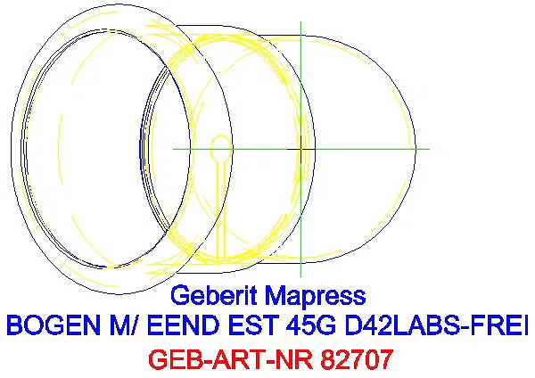 GE Mapress Edelstahl Bogen 45Gr d42 mit Einschubende (LABS-frei)_82707_G
