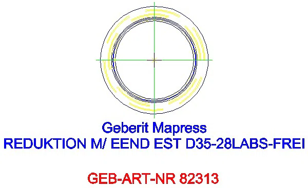 GE Mapress Edelstahl Reduktion mit Einschubende (LABS-frei) d35-28_82313_A