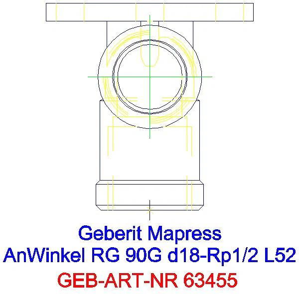 GE Mapress Kupfer Anschlusswinkel 90Gr Rg d18-Rp1/2 L:5,2cm_63455_G