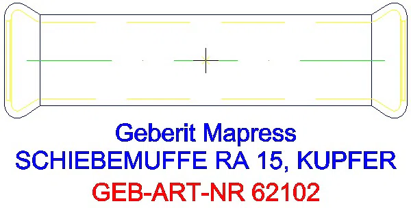 GE Mapress Kupfer Schiebemuffe d15_62102_G