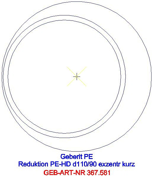 GE PE Reduktion exzentrisch kurz d110/90_367.581.16.1_G