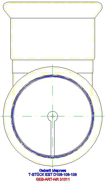 GE Mapress Edelstahl T-Stück egal d108-108-108_31011_L