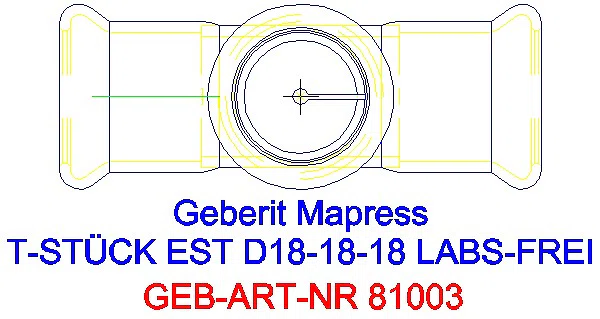 GE Mapress Edelstahl T-Stück egal (LABS-frei) d18-18-18_81003_G