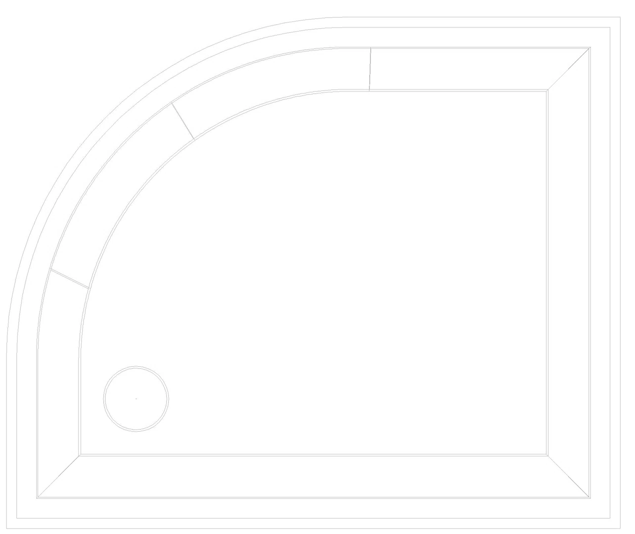KALDEWEI ZIRKON MIT WANNENTRÄGER Duschfläche, 750x900x32 mm, Modell-Nr: 502-2