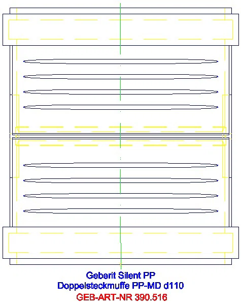 GE Silent-PP Doppelsteckmuffe d110_390.516.14.1_L