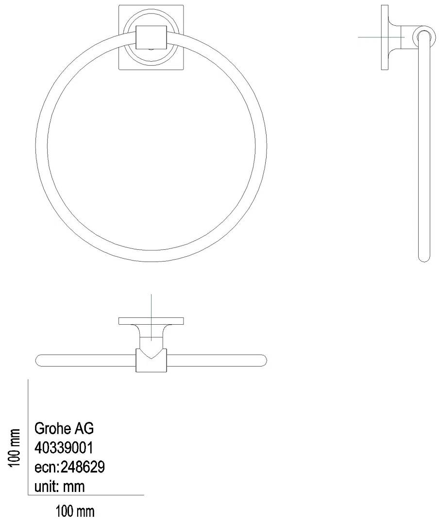 GROHE Handtuchring Allure 40339_1 phantom black