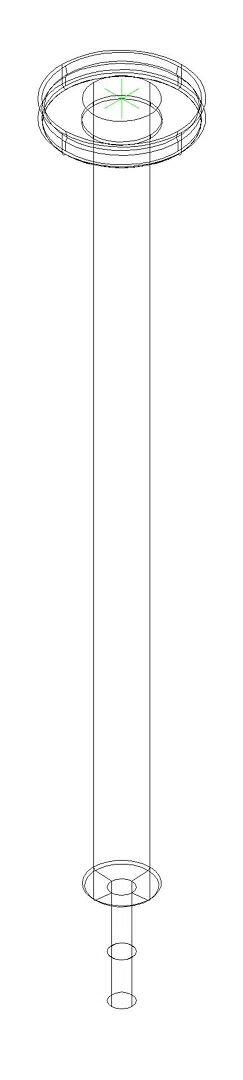 HEWI Deckenabhängung Ser 801, matt, d:33, AM:400mm anthrazgr
