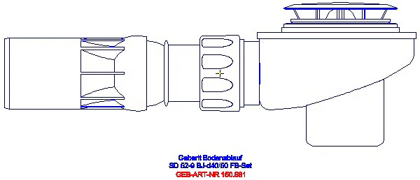 GE Duschwannenablauf d40/50 mit Ablaufdeckel_150.681.21.1_A