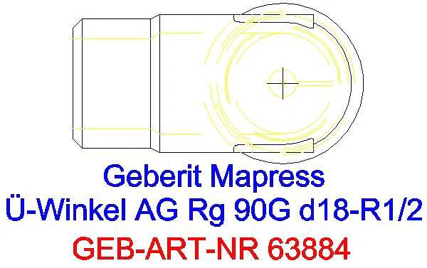 GE Mapress Kupfer Übergangswinkel 90Gr mit AG Rg d18-R1/2_63884_G