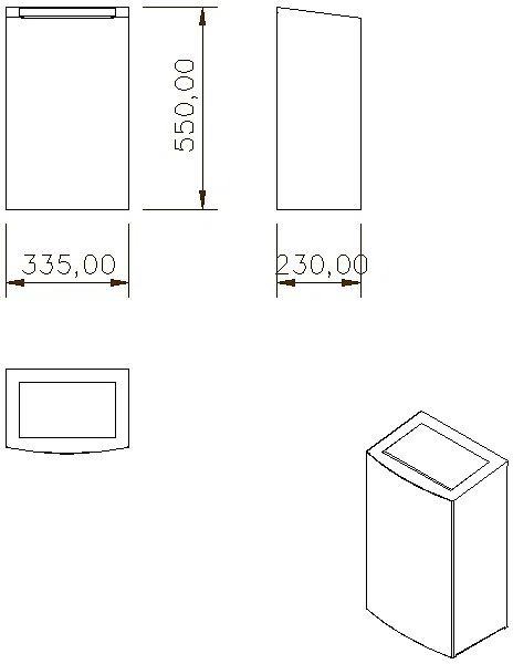 Stainless Steel Paper Bin 40L