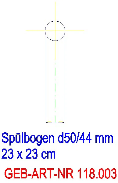 GE Spülbogen 90Gr 23x23 bahamabeige d50/44_118.003.10.1_G