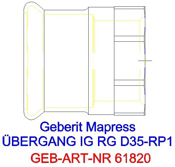 GE Mapress Kupfer Übergang mit IG Rg d35-Rp1_61820_G