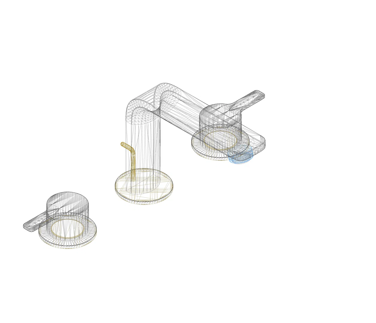GROHE 3-L-EH-Waschtischbatterie Lineare 20304_1 hard graphite gebürstet