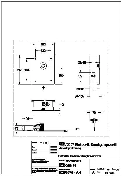 Dg-Ventil, F5, elek., o. Mischung, UP, F-Set, Spez.-Schr., 24 VDC, F5EV2007