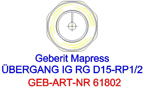 GE Mapress Kupfer Übergang mit IG Rg d15-Rp1/2_61802_L