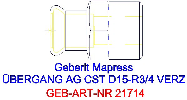 GE Mapress C-Stahl Übergang mit AG d15-R3/4 verzinkt_21714_A