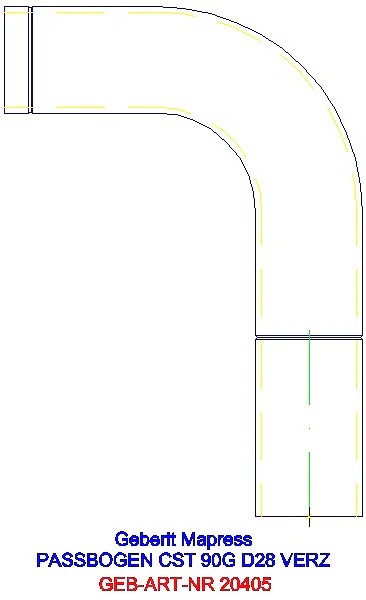 GE Mapress C-Stahl Passbogen 90Gr d28 verzinkt_20405_A