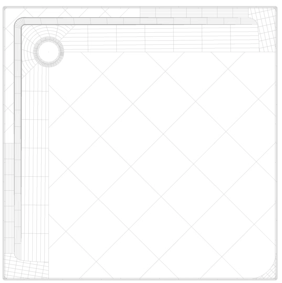 KALDEWEI SUPERPLAN Duschfläche, 1200x1200x32 mm, Modell-Nr: 1865-1