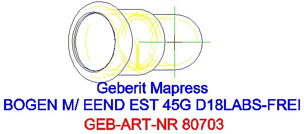 GE Mapress Edelstahl Bogen 45Gr d18 mit Einschubende (LABS-frei)_80703_G