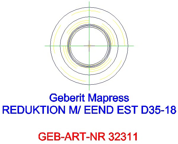 GE Mapress Edelstahl Reduktion mit Einschubende d35-18_32311_A