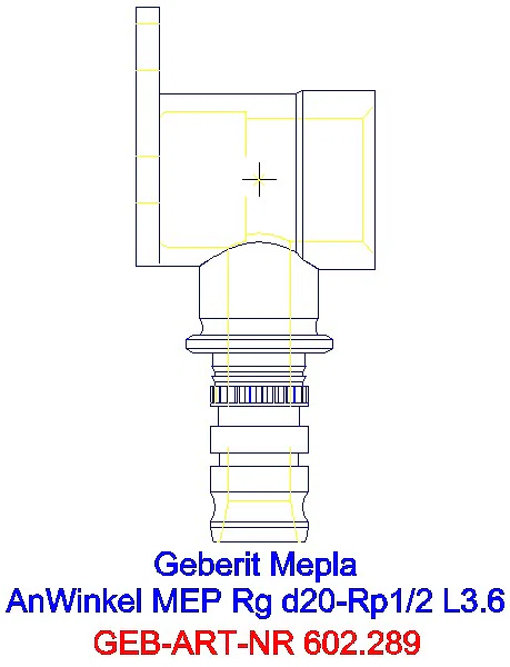GE Mepla Anschlusswinkel 90Gr Rg d20-Rp1/2 L:36mm_602.289.00.5_L