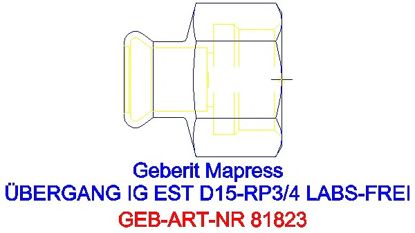 GE Mapress Edelstahl Übergang mit IG (LABS-frei) d15-Rp3/4_81823_G
