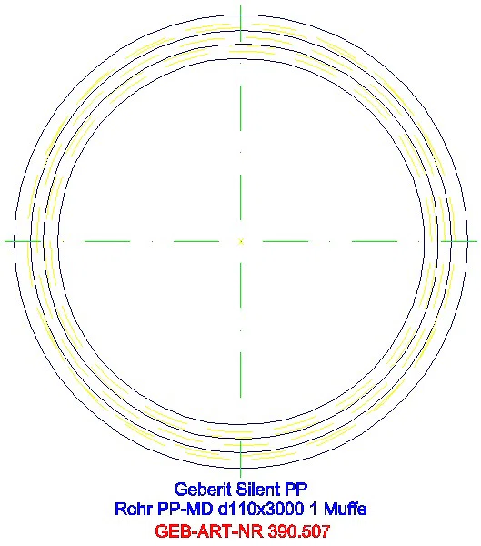 GE Silent-PP Rohr mit Muffe d110x3,6 L:300cm_390.507.14.1_G