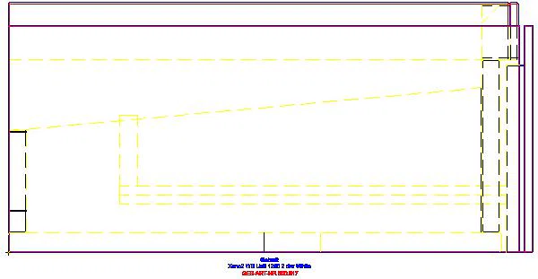 Xeno2 Unterschrank f. WT m. B:120cm m. 2 Schubl., 117,4x22x46,2cm, weiß_500.517.01.1_L