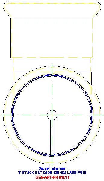GE Mapress Edelstahl T-Stück egal (LABS-frei) d108-108-108_81011_L
