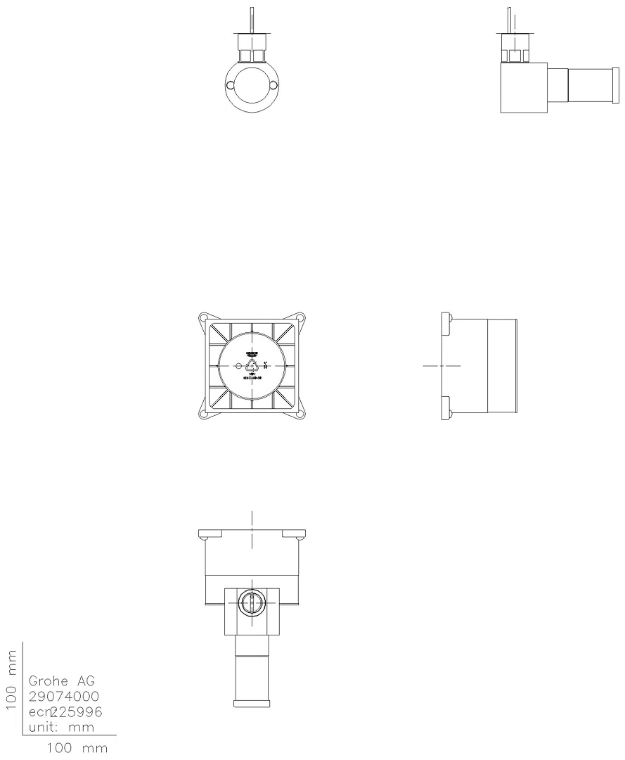 GROHE Rohbauset F-digital Deluxe 29414 für Dampfgenerator 26828000