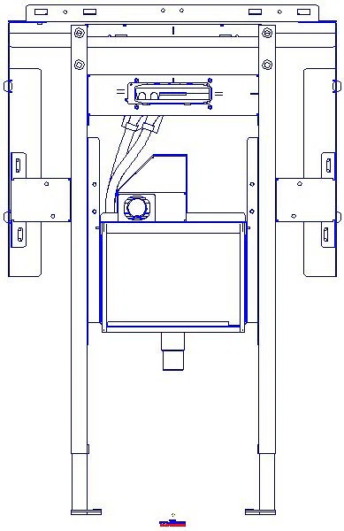 GE Duofix Element f. ONE WT/ONE W.-Arm. raumhoch, m. UP-GV/UP-Clou, B: WT 75cm_111071002_A