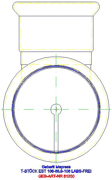 GE Mapress Edelstahl T-Stück reduziert (LABS-frei) d108-88,9-108_81250_L