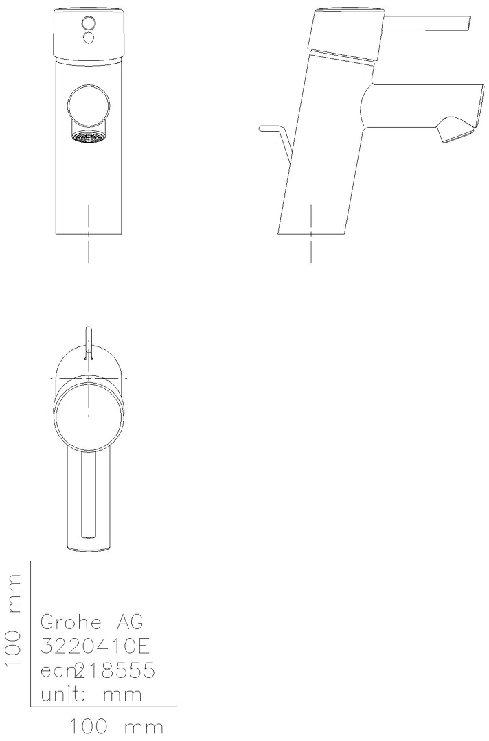 GROHE EH-Waschtischbatterie Concetto 32204_1E Zugstangen-Ablaufgarnitur chrom