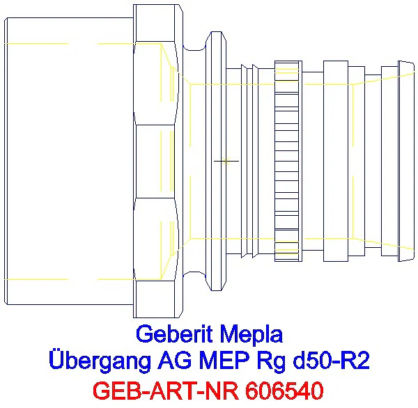 GE Mepla Übergang mit AG Rg d50-R2_606.540.00.5_A