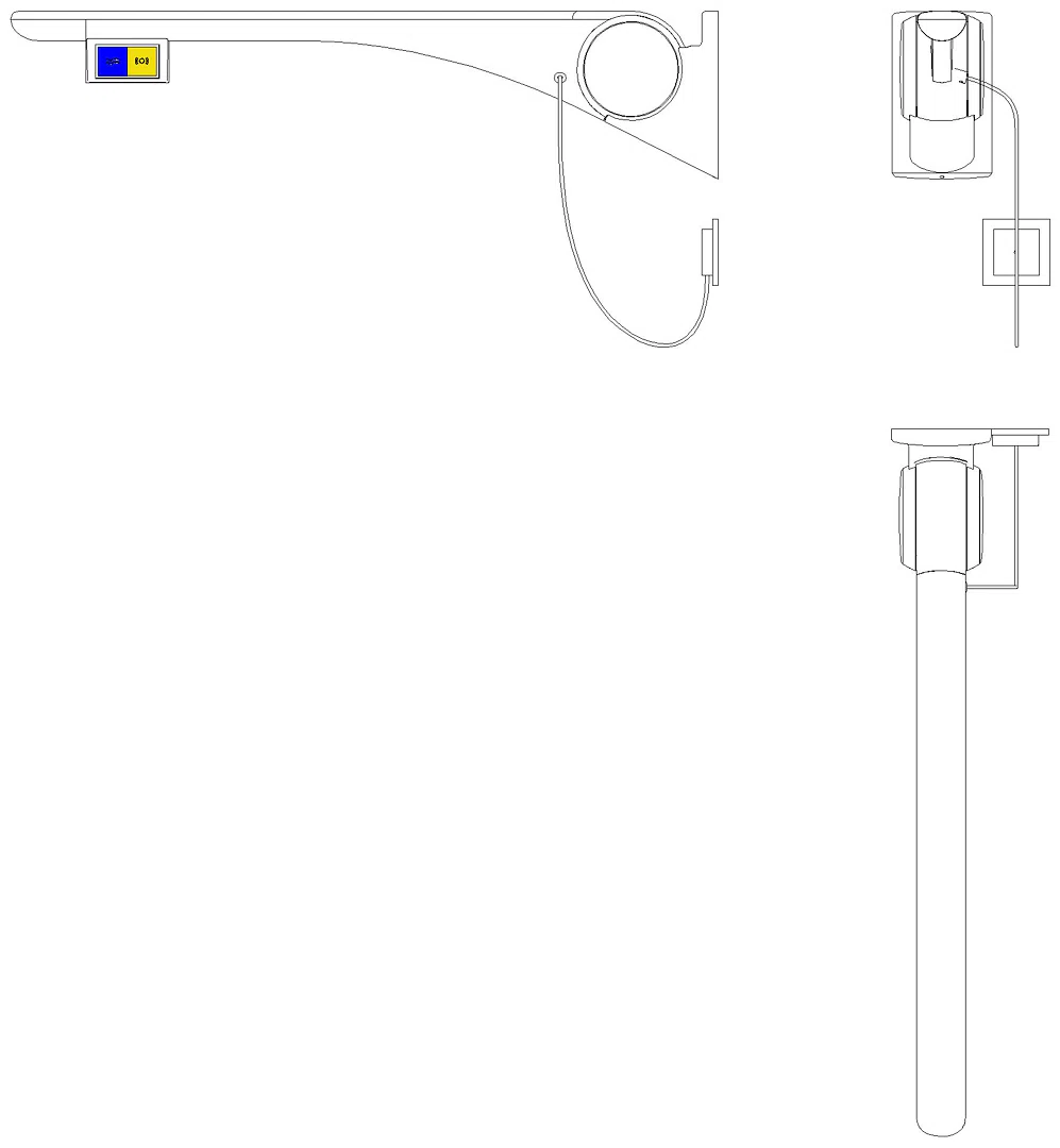 HEWI Stützklappgriff Basic,850 mm,rechts Spül/FT(E-Ausf.) weiß hgl-wem