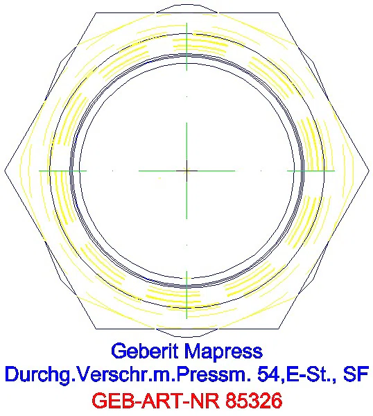 GE Mapress Edelstahl Verschraubung (LABS-frei) d54_85326_L