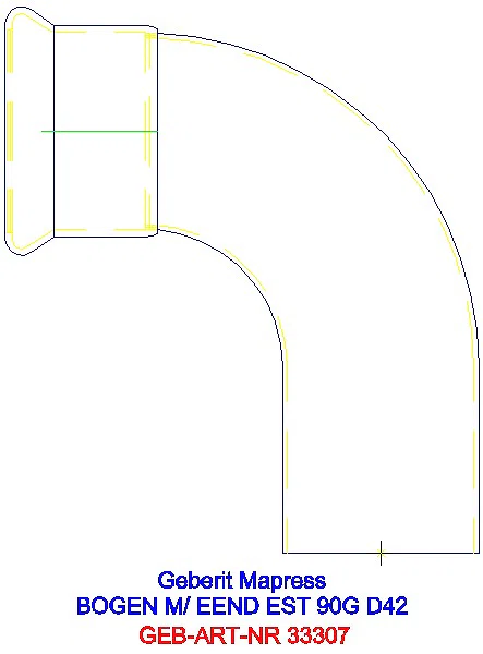 GE Mapress Edelstahl Bogen 90Gr d42 mit Einschubende_33307_A