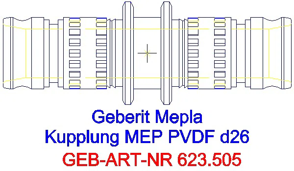 GE Mepla Kupplung PVDF d26_623.505.00.5_A