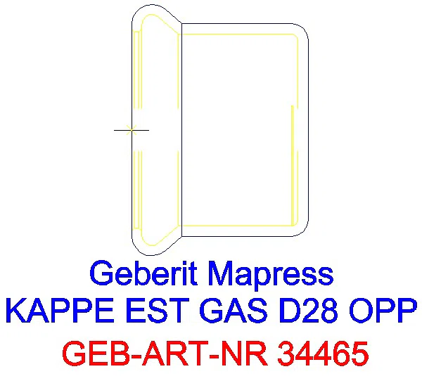 GE Mapress Edelstahl Kappe d28 (Gas)_34465_A