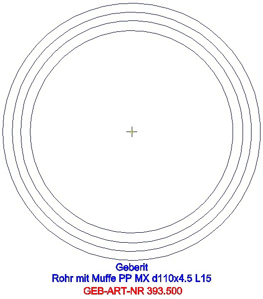 GE Silent-Pro Rohr mit Muffe d110mm L15cm_393.500.14.1_A