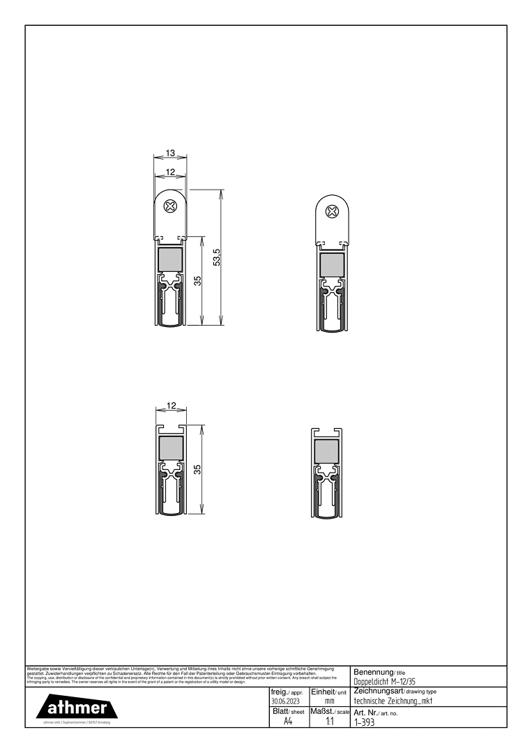 1-393 Doppeldicht M-12/35