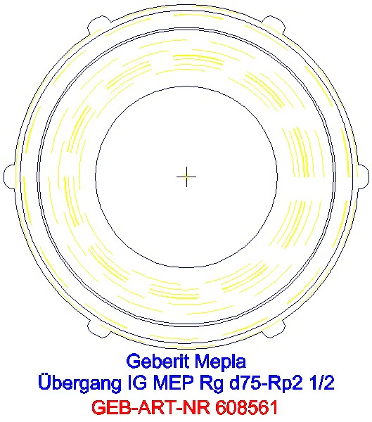 GE Mepla Übergang mit IG Rg d75-Rp2 1/2_608.561.00.5_L