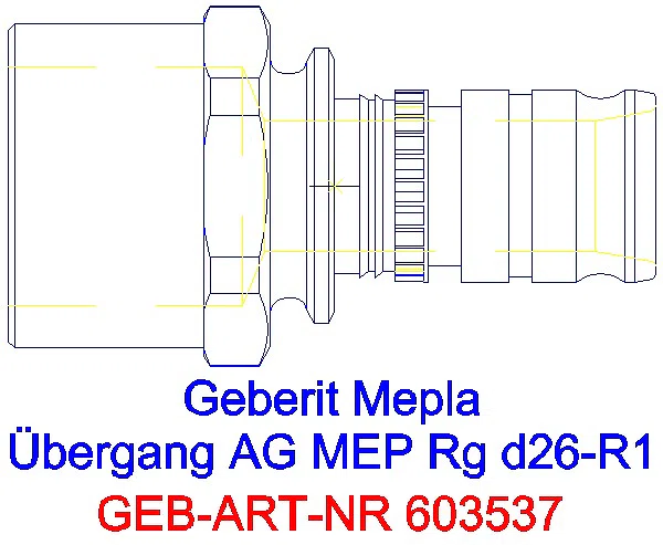GE Mepla Übergang mit AG Rg d26-R1_603.537.00.5_G