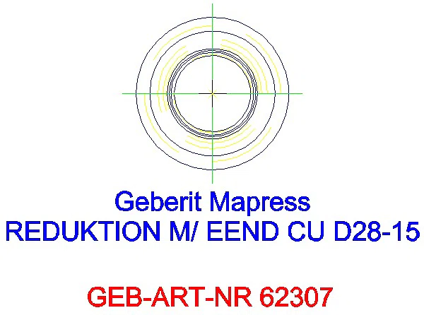 GE Mapress Kupfer Reduktion mit Einschubende d28-15_62307_A