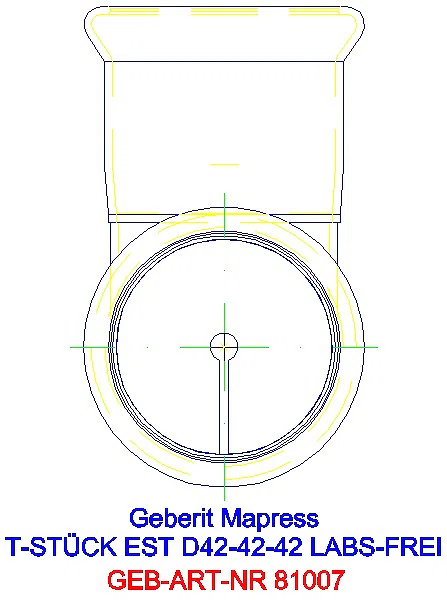 GE Mapress Edelstahl T-Stück egal (LABS-frei) d42-42-42_81007_L