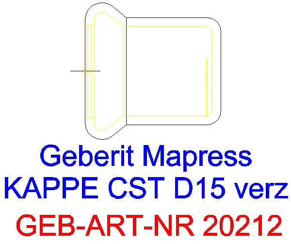GE Mapress C-Stahl Kappe d15 verzinkt_20212_A